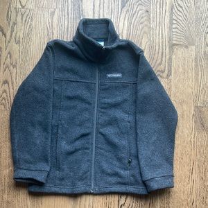 Columbia boys grey zip up fleece size S EUC